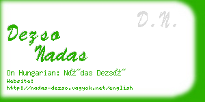 dezso nadas business card